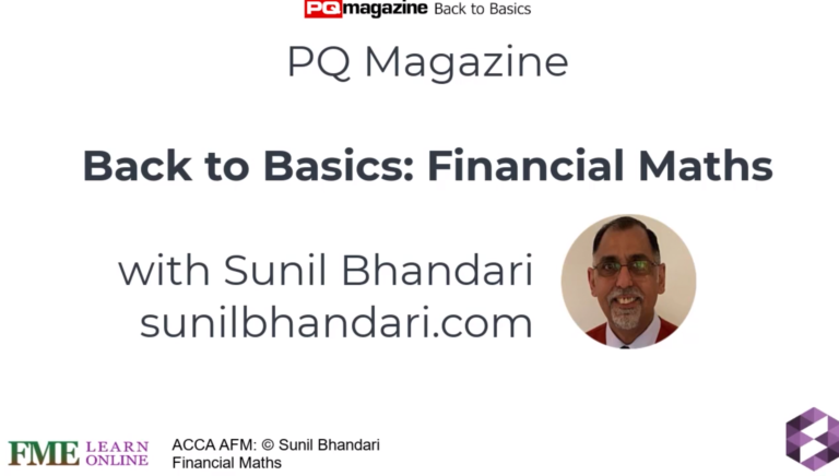 Back to basics – financial maths