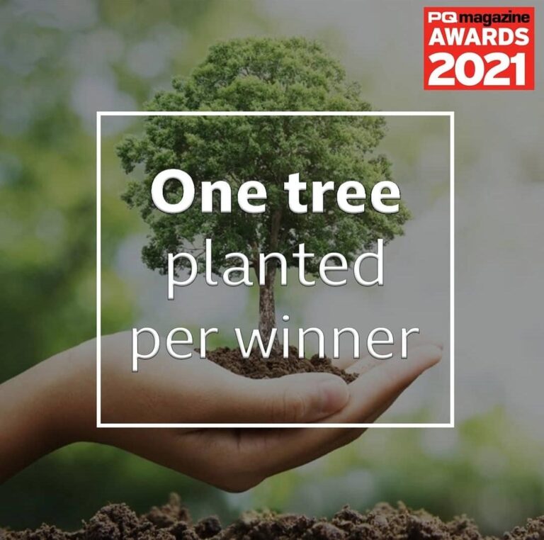 Planting a tree for each winner – join us at that this year’s PQ awards!
