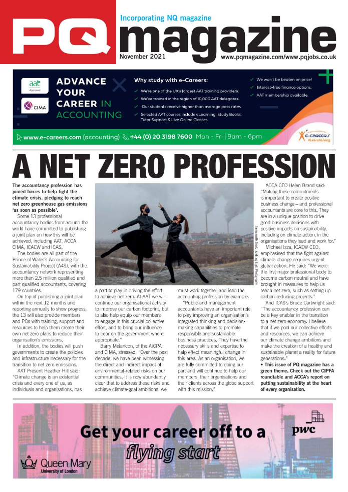 Can accountants save the planet? Read the November issue of PQ magazine to find out!