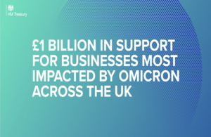New support for businesses In England impacted by Omicron Variant