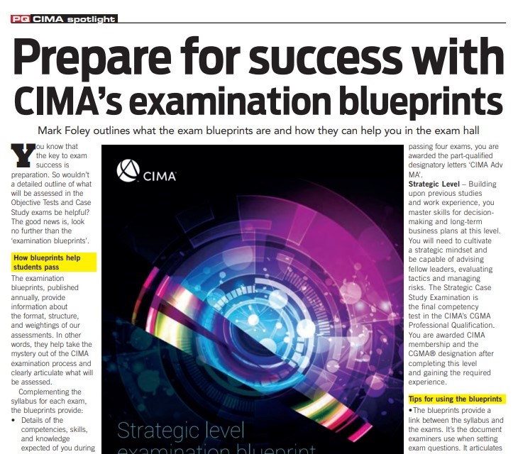 PQ magazine has CIMA covered