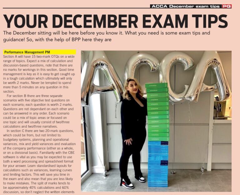 ACCA top December exam tips here…