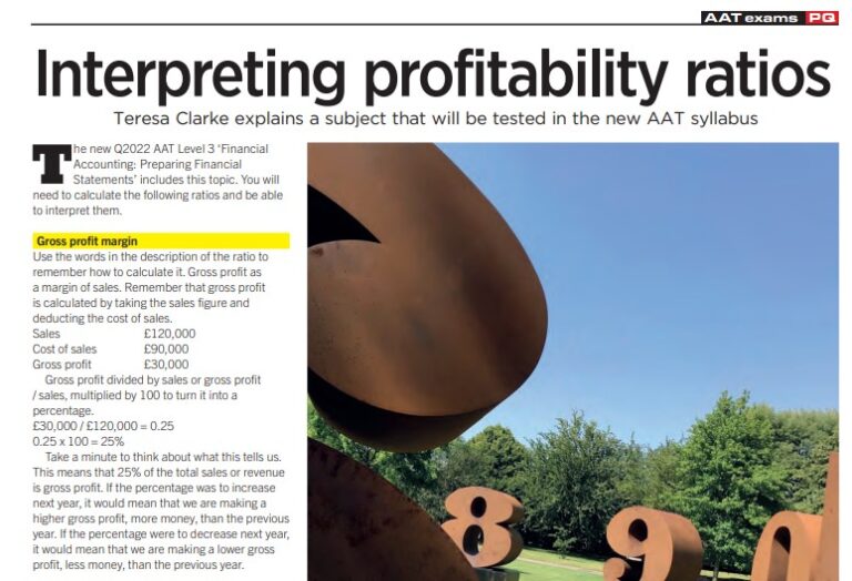 Interpreting profitability ratios
