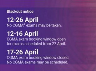 CIMA blackout notice