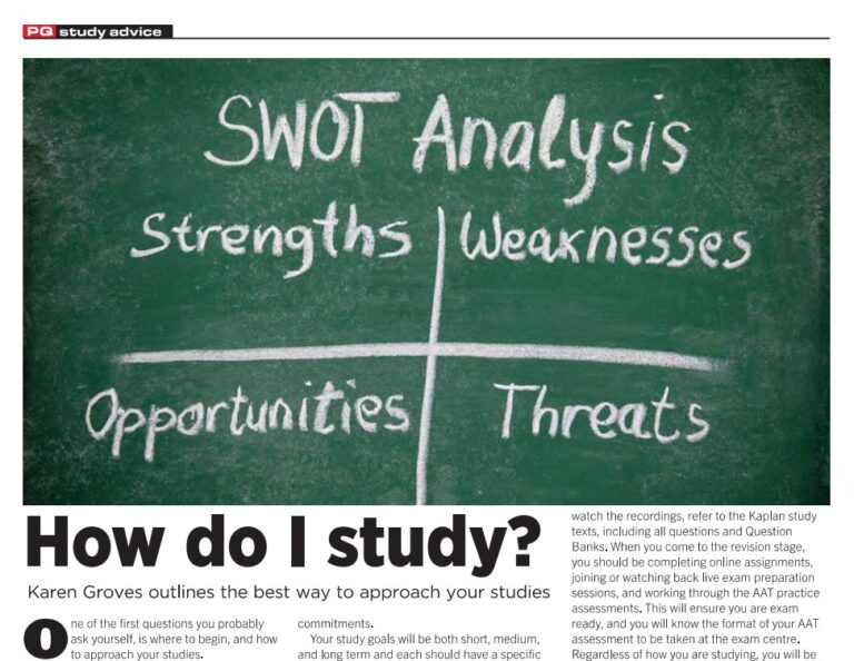 Time to SWOT for those AAT exams?