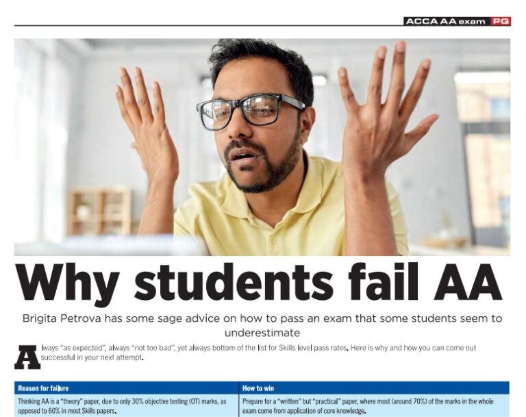 Why ACCA students fail AA