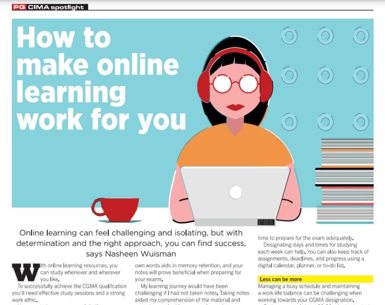 Making online study work for your CIMA studies