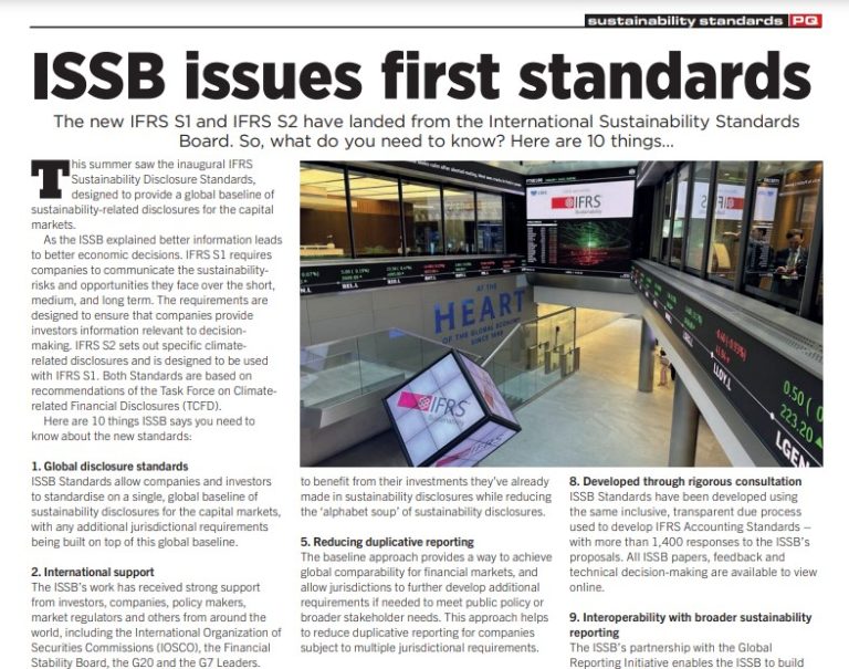 10 things you need to know about the new ISSB standards