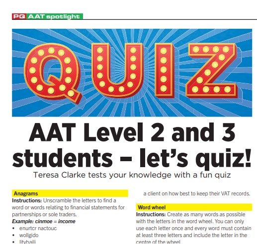 Take our AAT quiz!