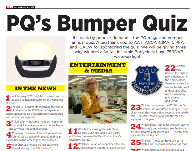 PQ’s annual bumper quiz