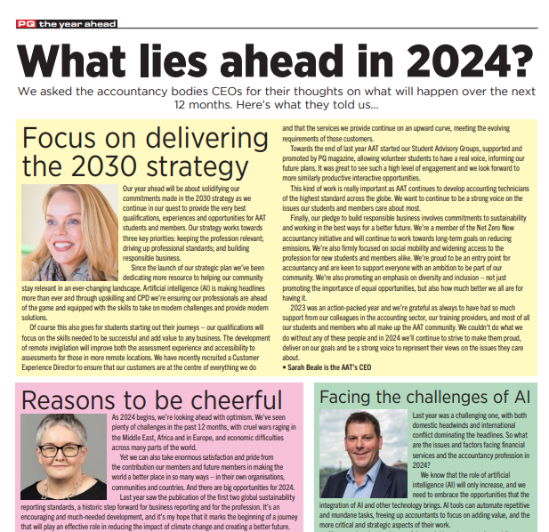 What issues will dominate the accountancy world in 2024?