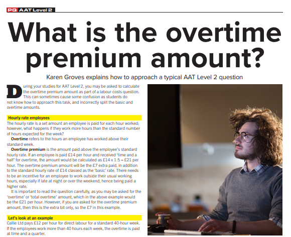 What is the overtime premium amount?