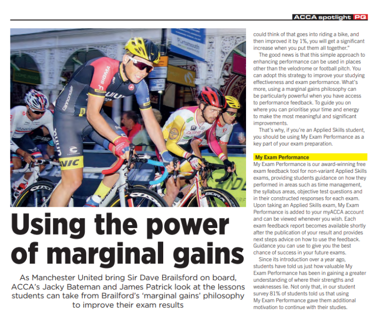 Use the power of marginal gains