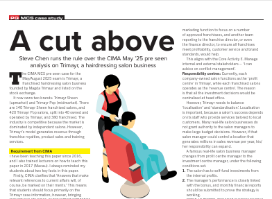 The MCS case study – a cut above!