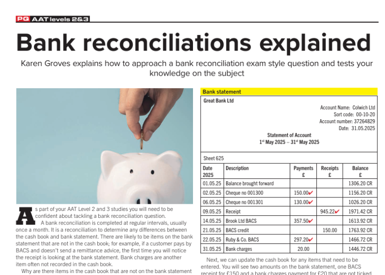 Bank reconciliations explained