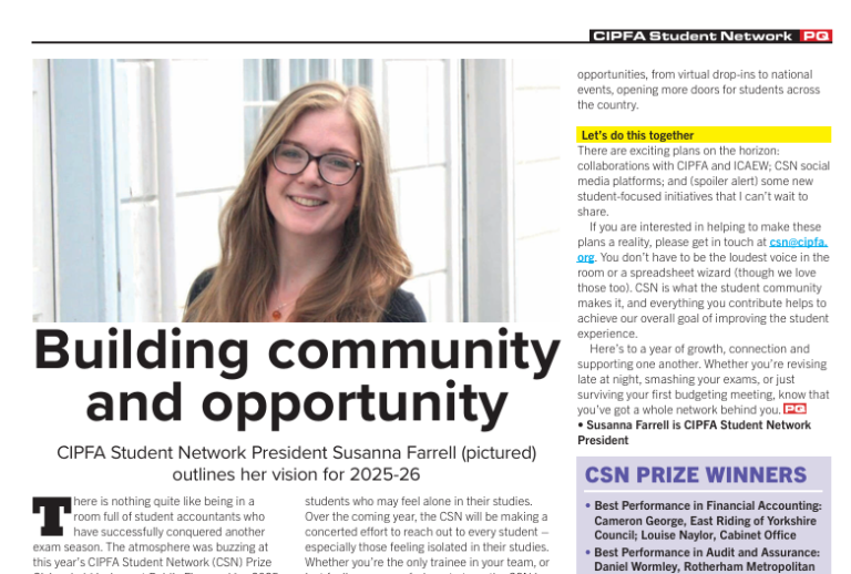CIPFA’s Student Network – alive and strong