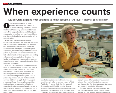 Making experience count in your AAT exams