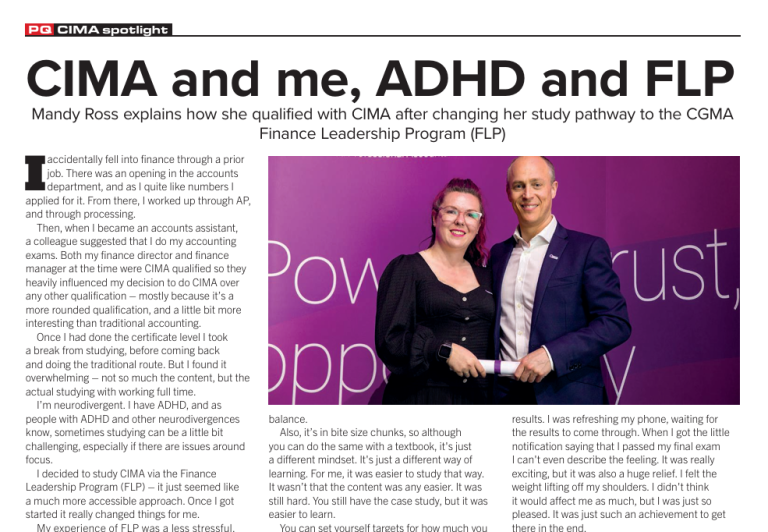 CIMA and me, ADHD and FLP