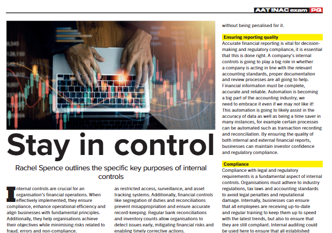 Internal controls & the INAC exam