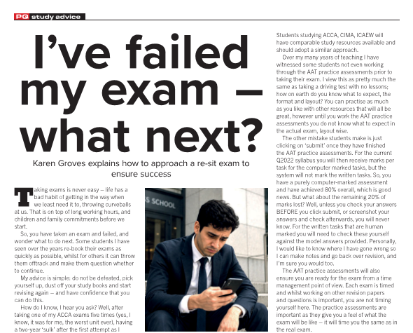 Exam failure is not the end