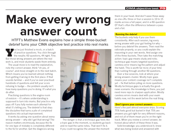 Have you done the OT three-bucket debrief?